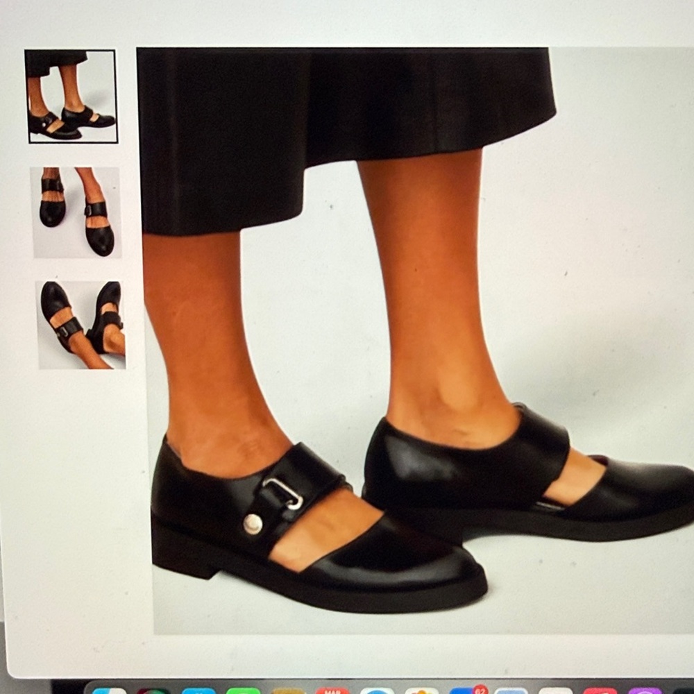 Robert & Linda California- Brand New Black Mary Jane Strap Shoes- Size 6 (EU 37)